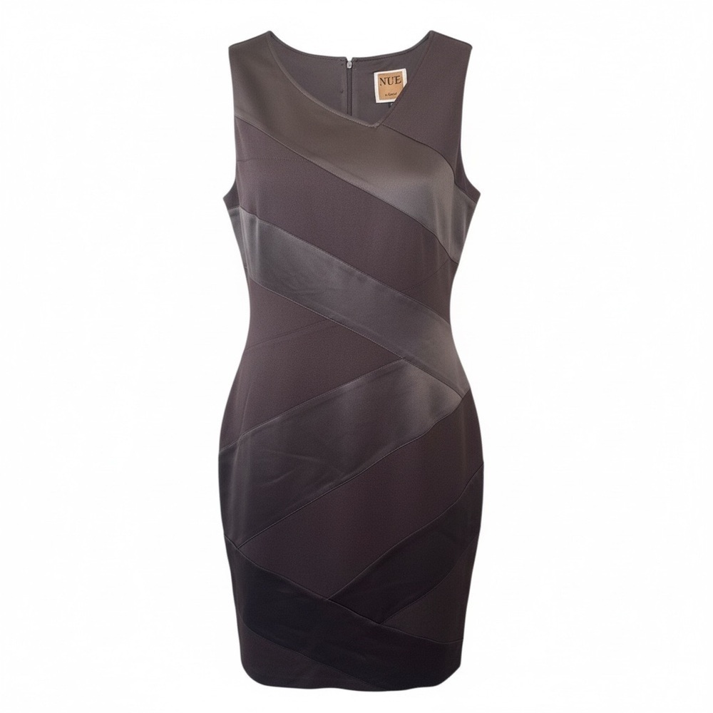 Nue by Shani Sleeveless Brown Sheath Dress